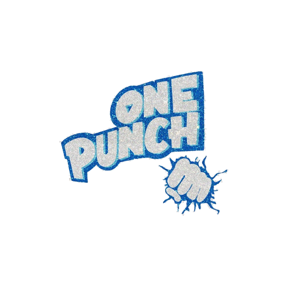 One Punch Glitter Sticker